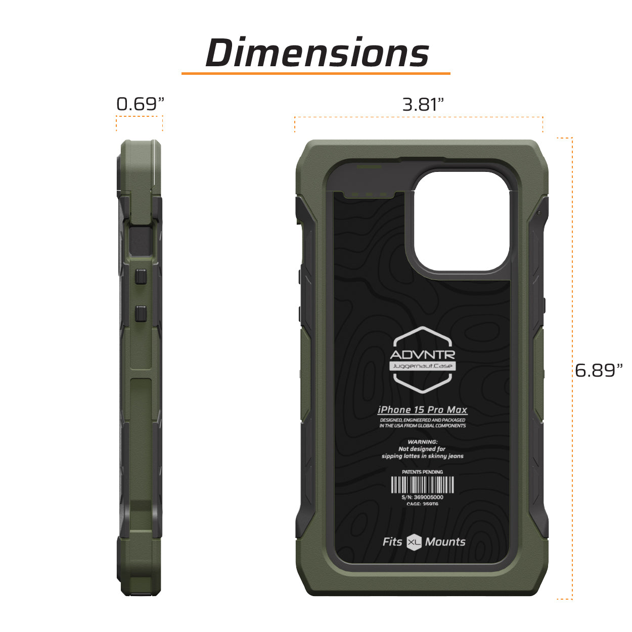 iPhone 15 Pro Max ADVNTR Rugged Protective Case - Shockproof & Scratch Resistant | Premium USA Made | Multiple Color Options | Perfect for Outdoor Adventures, Travel & Daily Use