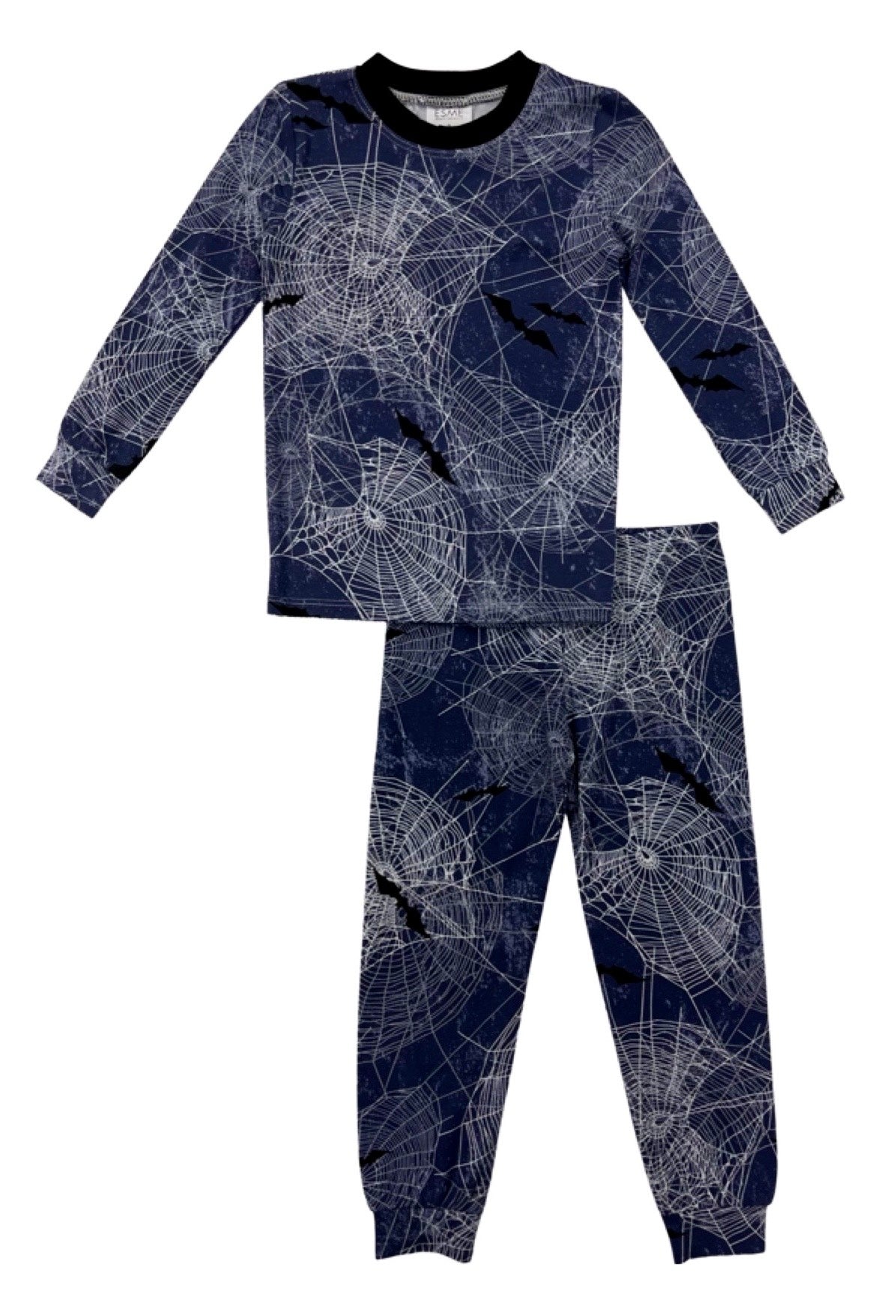 Midnight Bat Full Length Pajama Set for Women - Cozy Sleepwear & Lounge Wear for Nighttime Comfort - Perfect for Sleepovers, Relaxing at Home, and Gift Giving