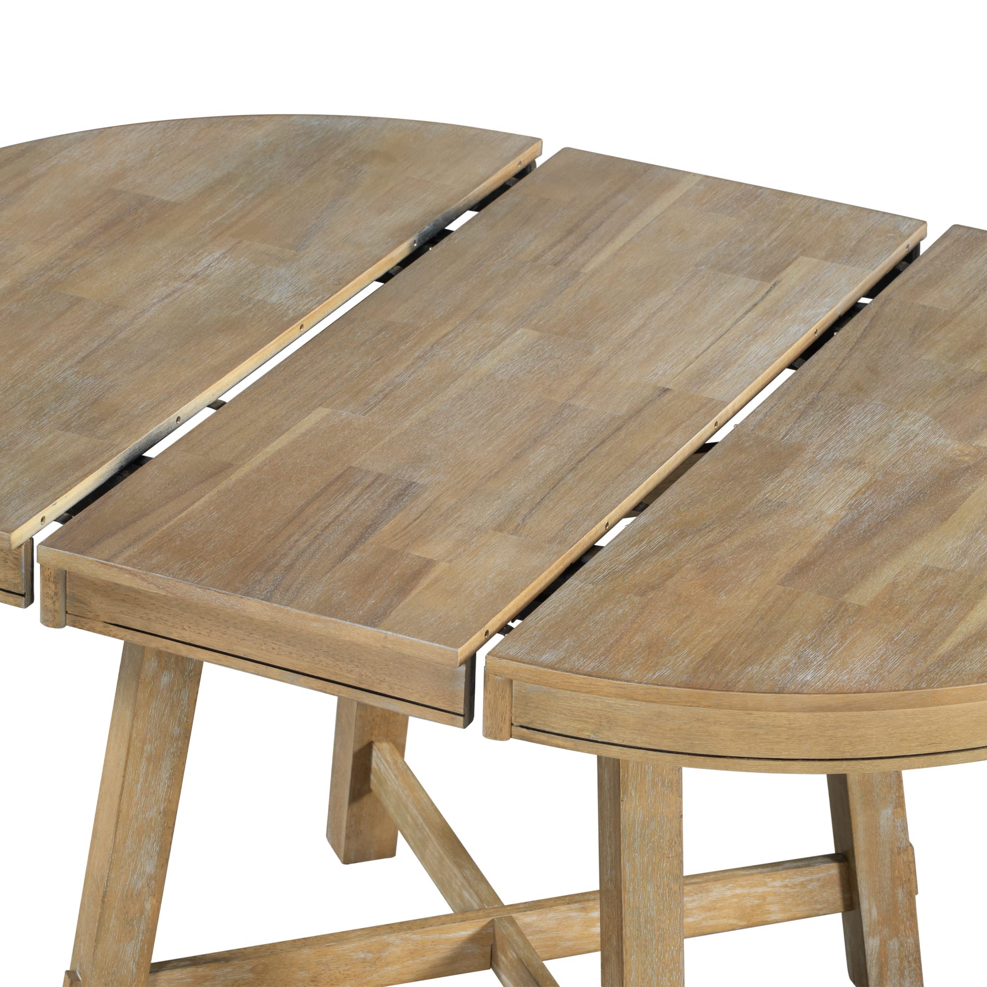 Farmhouse Extendable Dining Table with Leaf - Kitchen & Dining Room Furniture for Family Gatherings