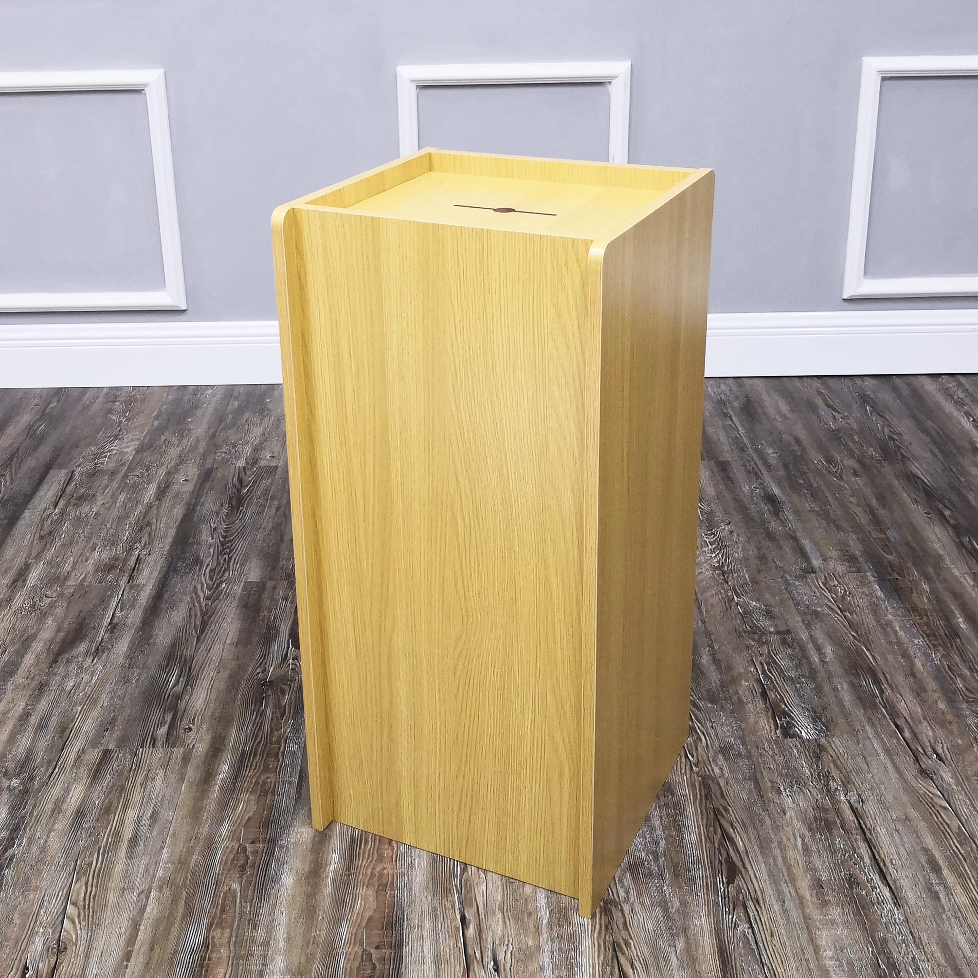 FixtureDisplays® Wooden Donation Box - MDF Veneer Tithing Box for Church, Charity & Fundraising Events - Perfect for Churches, Schools & Non-Profit Organizations