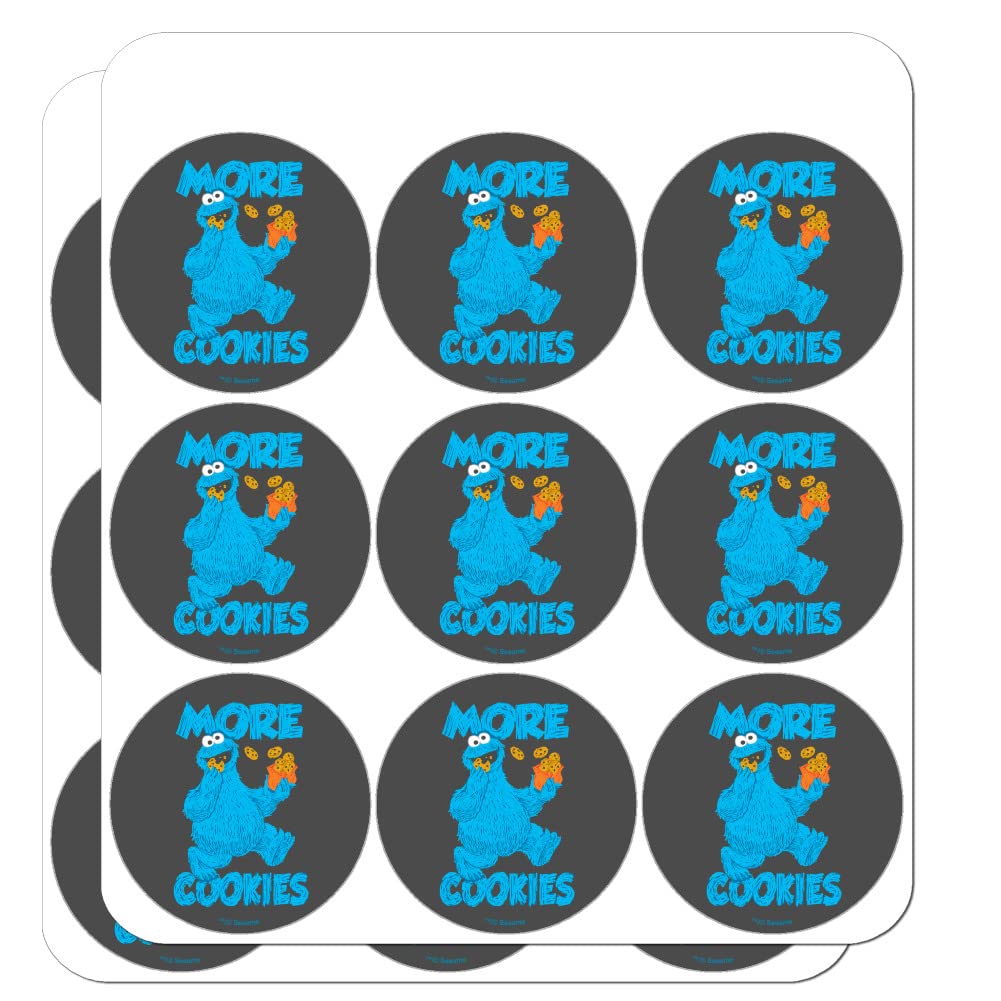 Sesame Street Cookie Monster More Cookies Planner Stickers - Scrapbooking, Journaling, DIY Crafts for Kids & Adults - Perfect for Planners, Calendars, Bullet Journals
