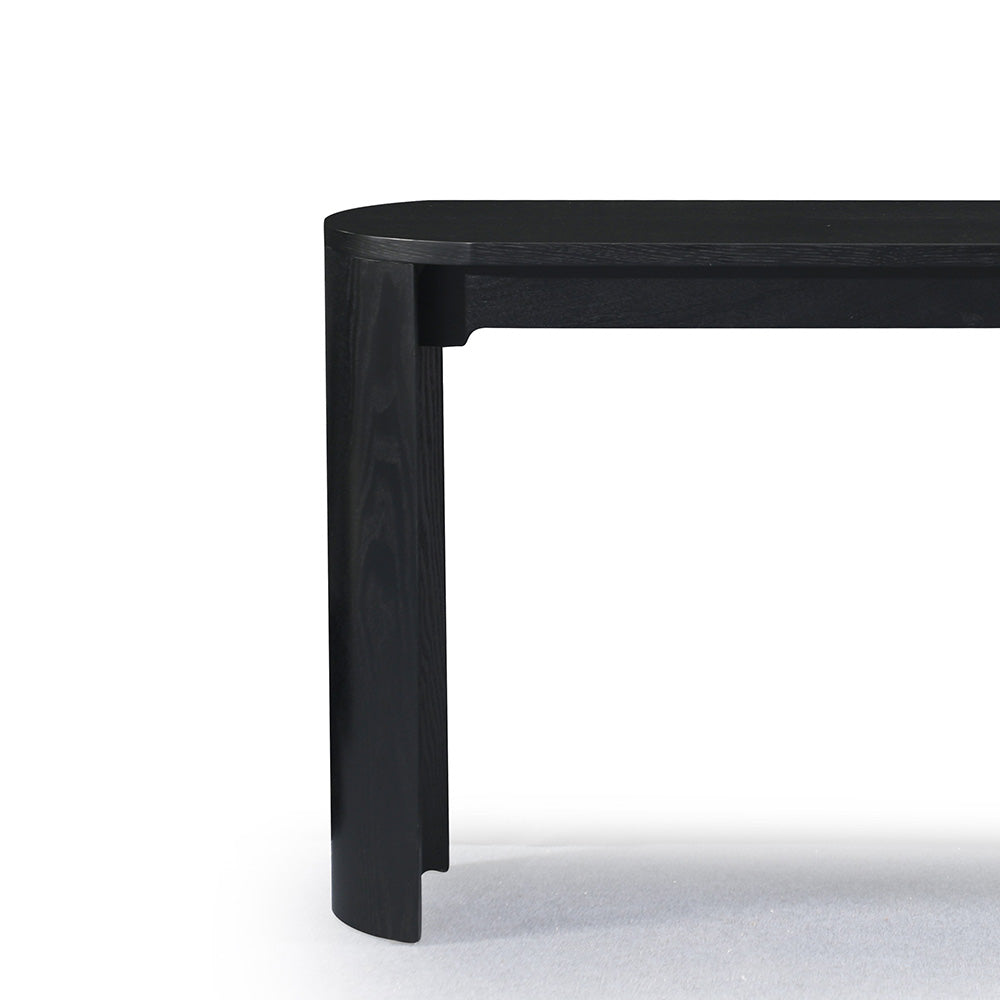 ZANA 140cm Modern Console Table - Black Ash Finish, Entryway Sofa Table, Hallway Accent Furniture for Living Room & Bedroom Decor