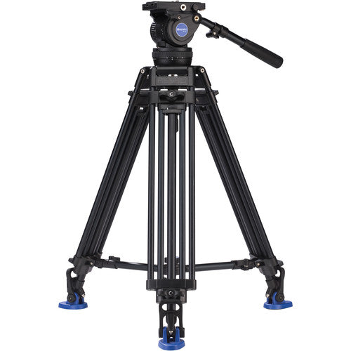 Benro A674TMM Professional Aluminum Video Tripod with BV10 Fluid Head - Heavy Duty Dual Stage Tripod for DSLR, Camcorders & Mirrorless Cameras - Perfect for Filmmaking, Live Streaming & Outdoor Photography