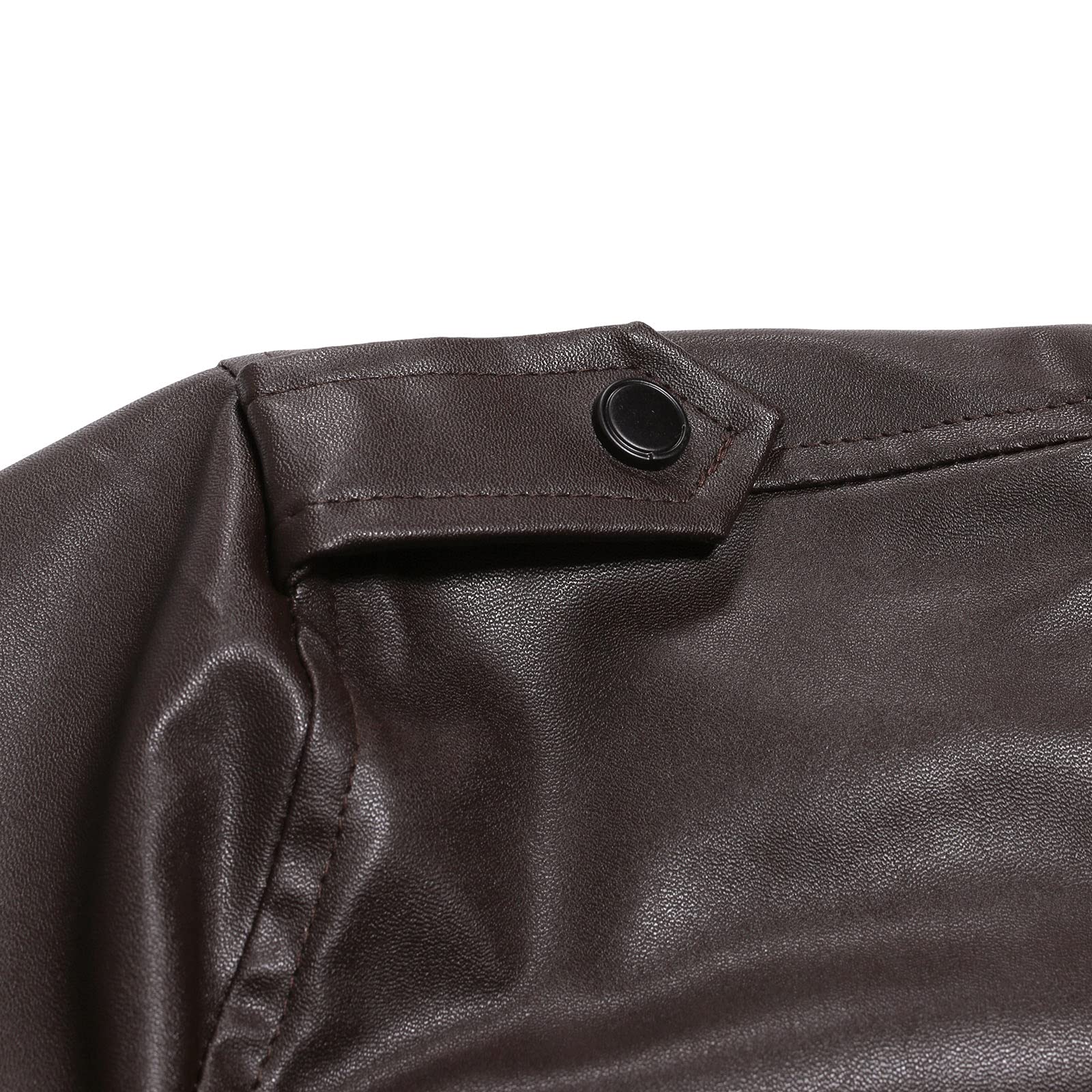 Men's Slim Fit Leather Jacket with Stand Collar & Zipper - Winter Fashion Coat with Side Pockets | Casual Outerwear for Daily Wear & Night Out