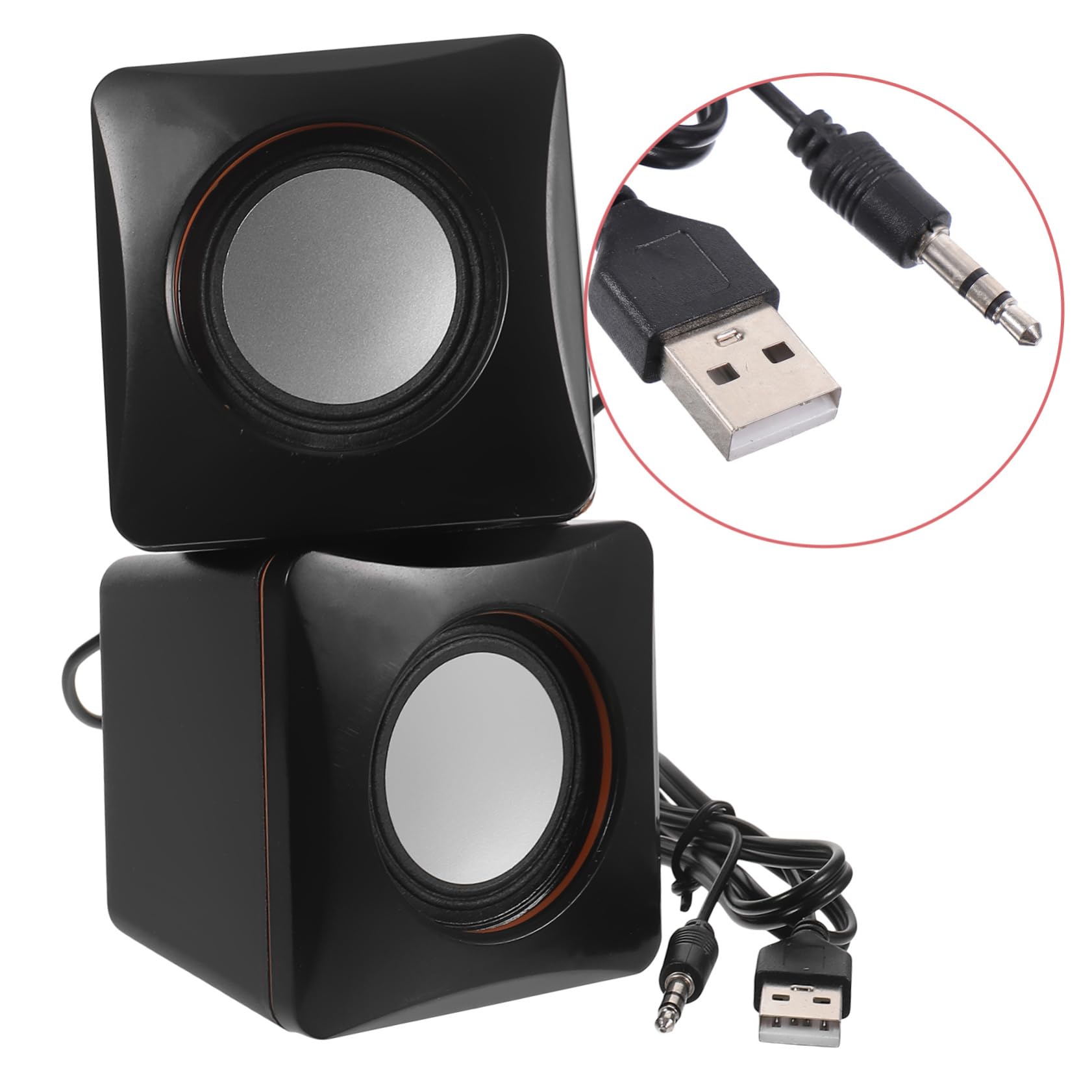 Veemoon Mini PC Speakers - Compact Desk Speakers for PC, Laptop, Desktop - Perfect for Home Office, Gaming, and Multimedia Use