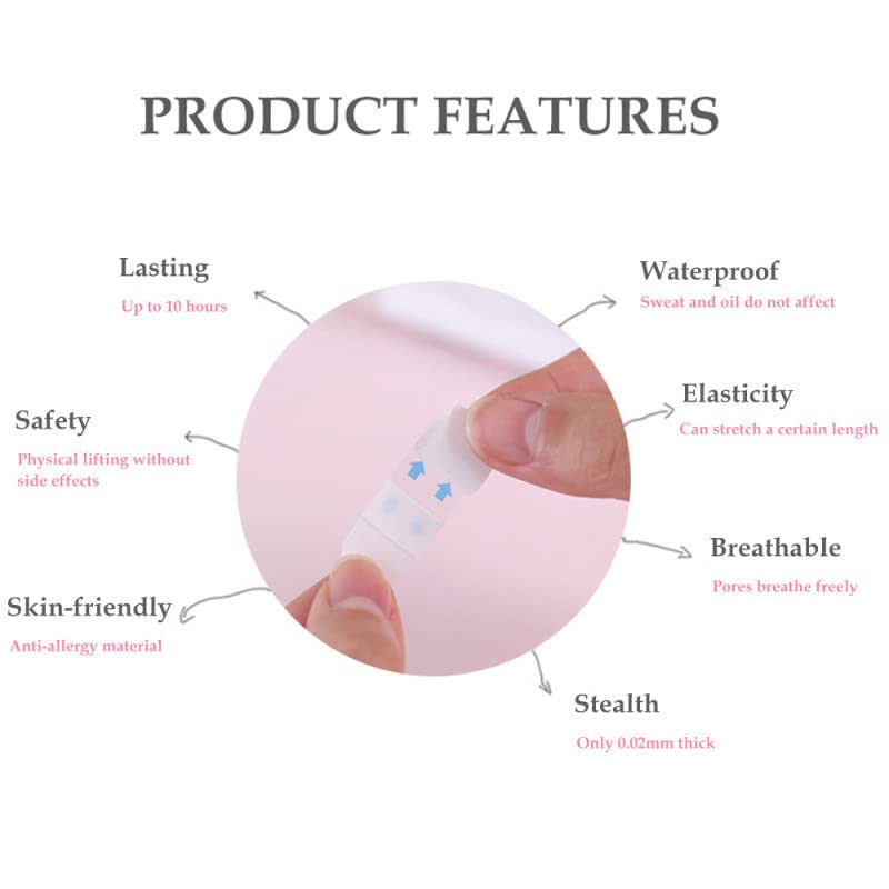Face Lift Tape 40Pcs - Invisible Chin & Wrinkle Stickers for Slimming & Makeup