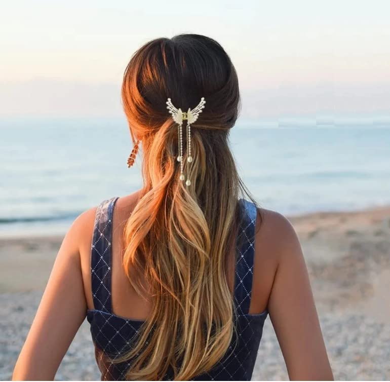 Butterfly Hair Clip for Women & Girls - Elegant Metal Claw Hair Clips for Fancy Hairstyles | Perfect for Parties, Weddings & Everyday Wear