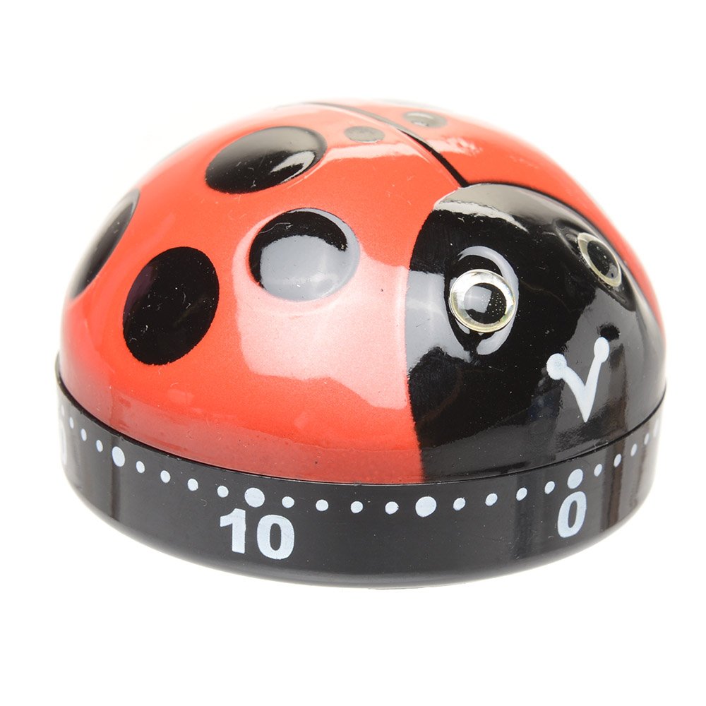 Cute Ladybug Kitchen Timer - 60 Minute Countdown, Magnetic Back, Loud Alarm - Perfect for Baking, Cooking, Studying & Classroom Activities