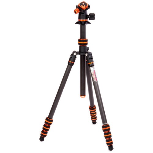 3 Legged Thing Punks Billy 2.0 Carbon Fiber Tripod with AirHed Neo 2.0 Ball Head (Black) - Professional Camera Tripod for Photography, Videography & Travel - Perfect for Outdoor Shoots, Studio Work & Vlogging