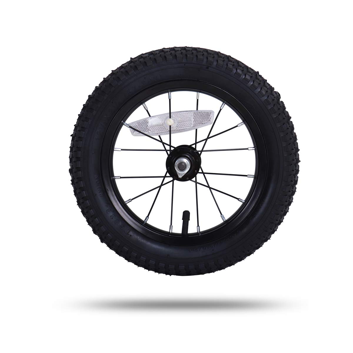 JOYSTAR 12 14 16 18 Inch Kids Bike Front Wheels Replacement - Solid & Air Rubber Tires with Inner Tube - Compatible with Most Kids Bicycles (Not for Huffy) - Black & White - Perfect for DIY Repairs, Bike Maintenance, and Children's Cycling Safety