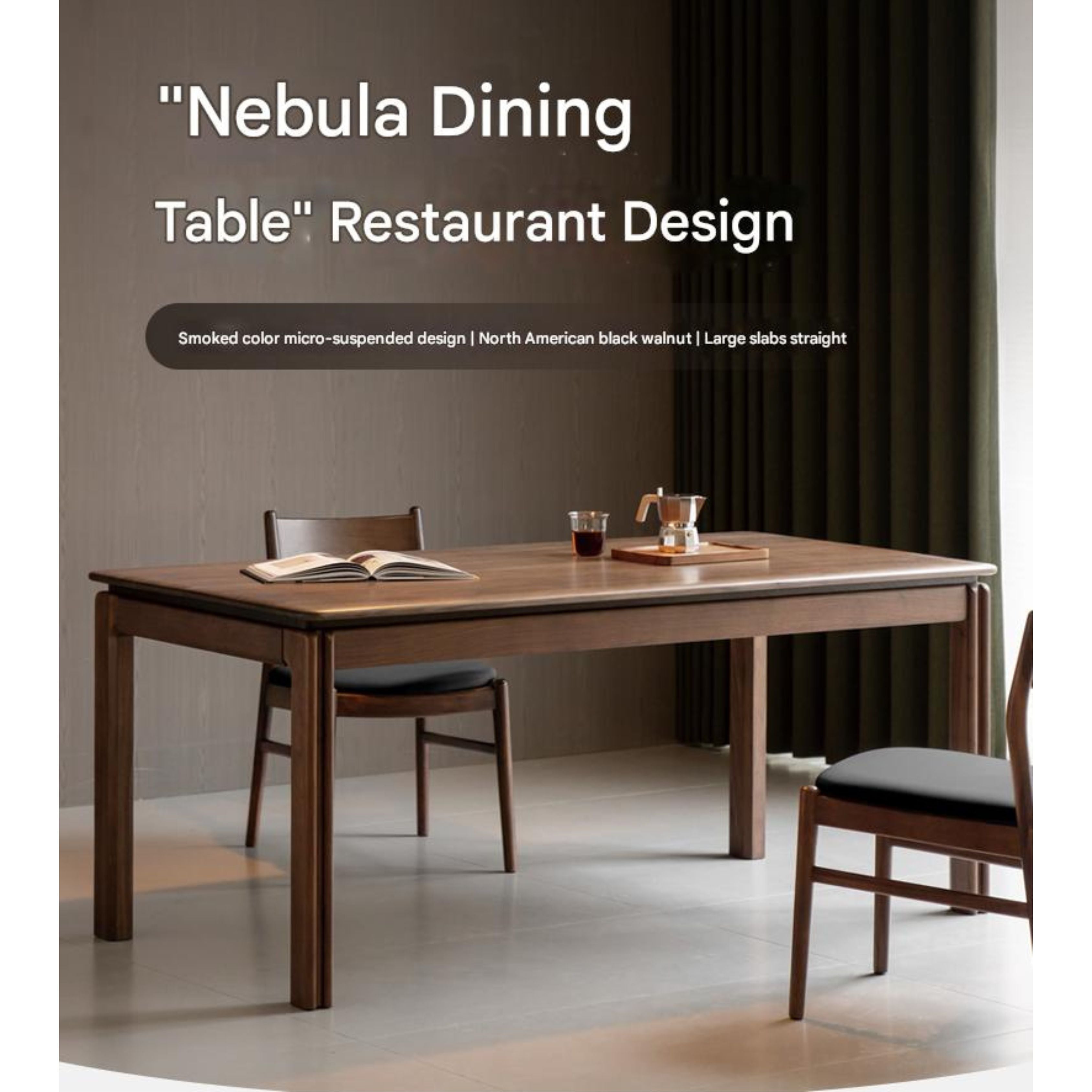 Solid Oak Wood Dining Table - Light Luxury Modern Design for Dining Room, Kitchen, or Open Space - Perfect for Family Gatherings & Dinner Parties