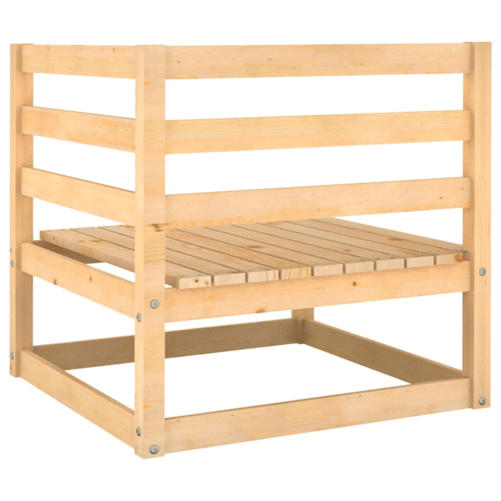 2-Seater Patio Sofa Set with Cushions - Solid Pine Wood Outdoor Garden Furniture for Backyard, Deck & Poolside Relaxation | Mogou Garden Durable Weather-Resistant Seating