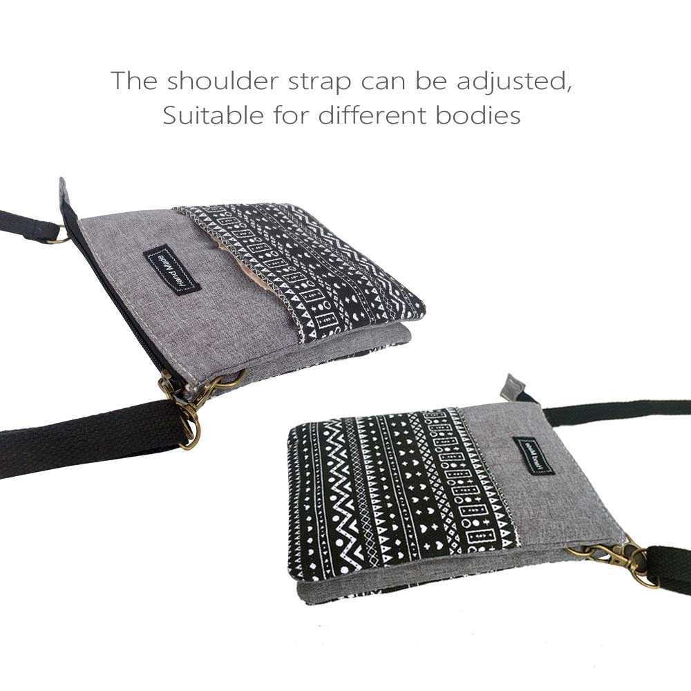 Stylish Canvas Crossbody Phone Purse for Women & Teens - Roomy Wallet Bag with Adjustable Shoulder Strap | Perfect for Travel, Shopping & Everyday Use