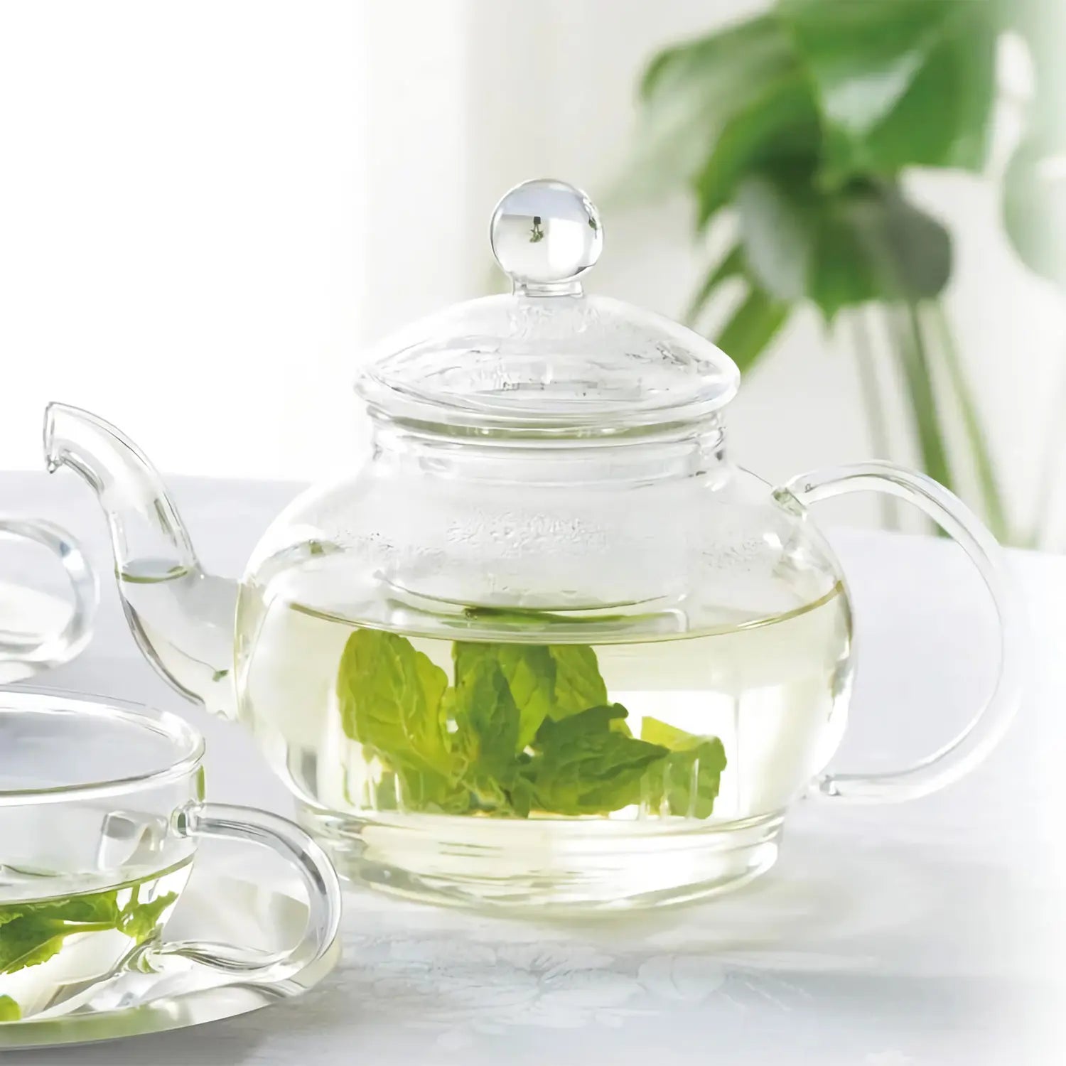 Asahi Heat Resistant Glass Teapot with Removable Stainless Steel Tea Strainer - Perfect for Loose Leaf Tea, Herbal Infusions & Iced Tea Brewing at Home or Office