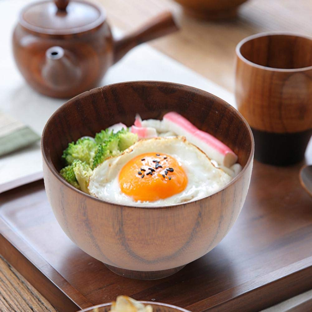 Handmade Acacia Wood Wave Serving Bowl - Natural Solid Wood Root Craft for Fruits, Salads, Noodles & Rice - Large Food Storage Container & Dining Tableware - Perfect for Kitchen, Restaurant & Home Decor