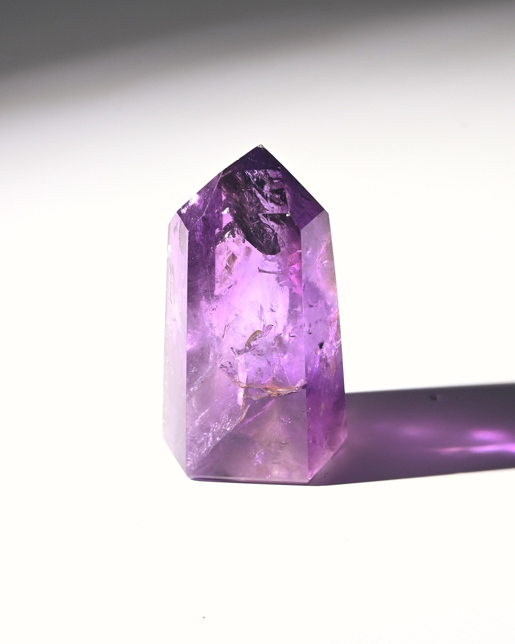 2.5 Inch Amethyst Phantom Tower Crystal - Healing Stone for Meditation, Reiki, Chakra Balancing & Home Decor
