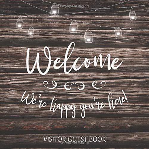 Rustic Wood Guest Book for Sign In - Welcome Visitors to Cabins, Vacation Rentals, AirBnB, B&Bs & Guest Houses | Durable Log Book with Elegant Design | Perfect for Creating Memorable Guest Experiences