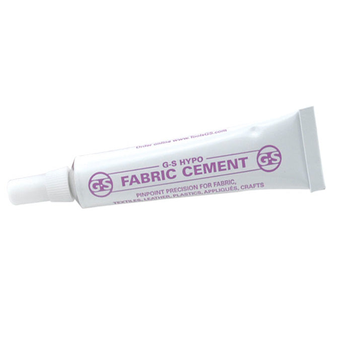 G S Hypo Fabric Cement - 1/3 fl. oz (9ml) - Strong Adhesive for Shoes, Leather, Rubber & Fabric Repair - Perfect for DIY Crafts, Upholstery & Footwear Fixes