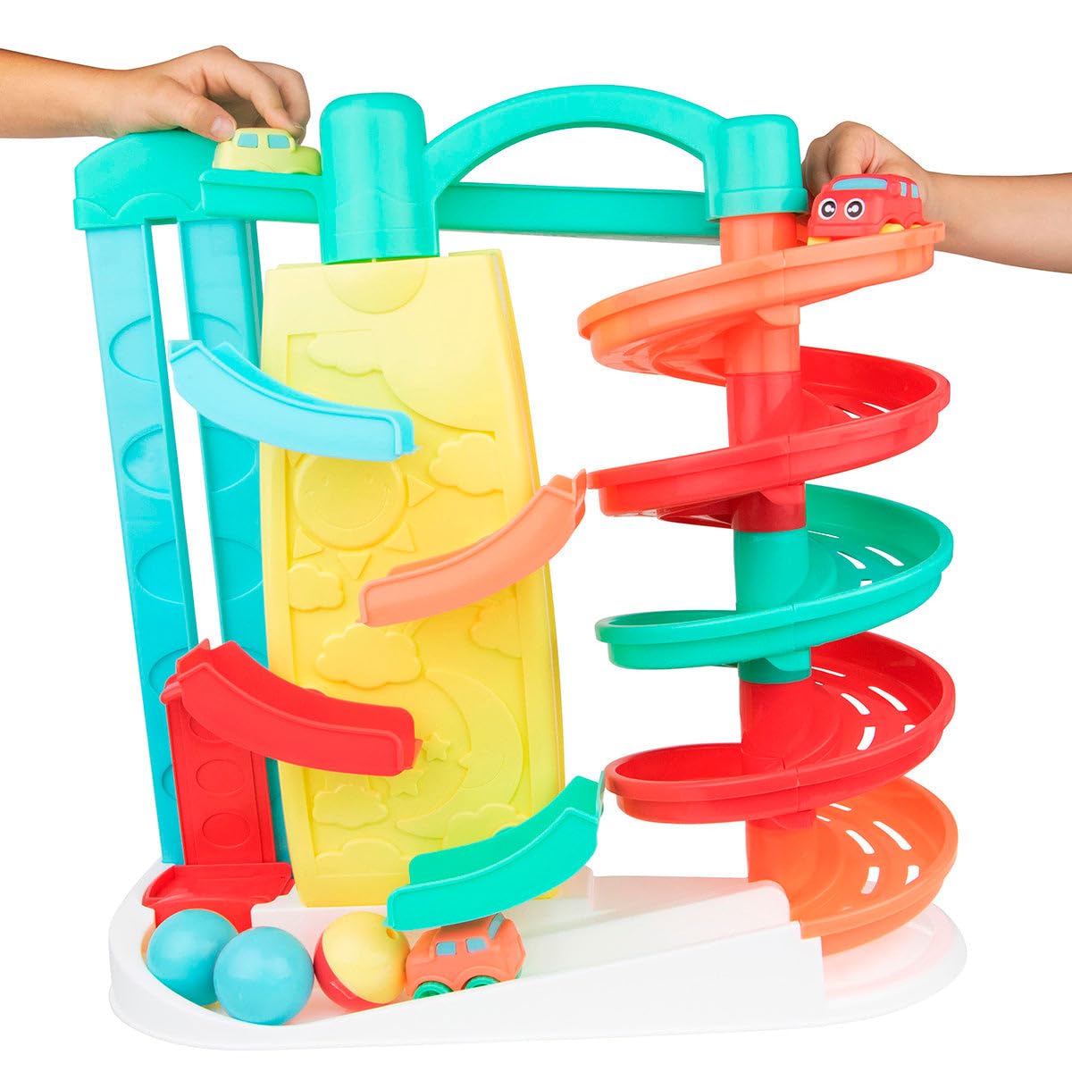 Rollin Ramp Car Park Playset - Interactive Toy Car Track Set for Kids - Perfect Gift for Birthday & Christmas Playtime