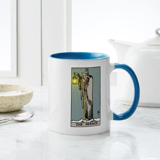 Hermit Tarot Ceramic Coffee Mug 11 oz (325 ml) - Perfect for Tea, Coffee & Hot Drinks - Unique Gift for Tarot Lovers & Spiritual Seekers