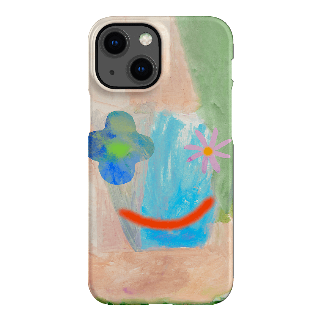 Georgia Flower Smiley Pattern iPhone Case - Cute Floral Design Protective Cover for iPhone 12/13/14/15 Pro Max - Perfect for Spring, Summer & Everyday Use