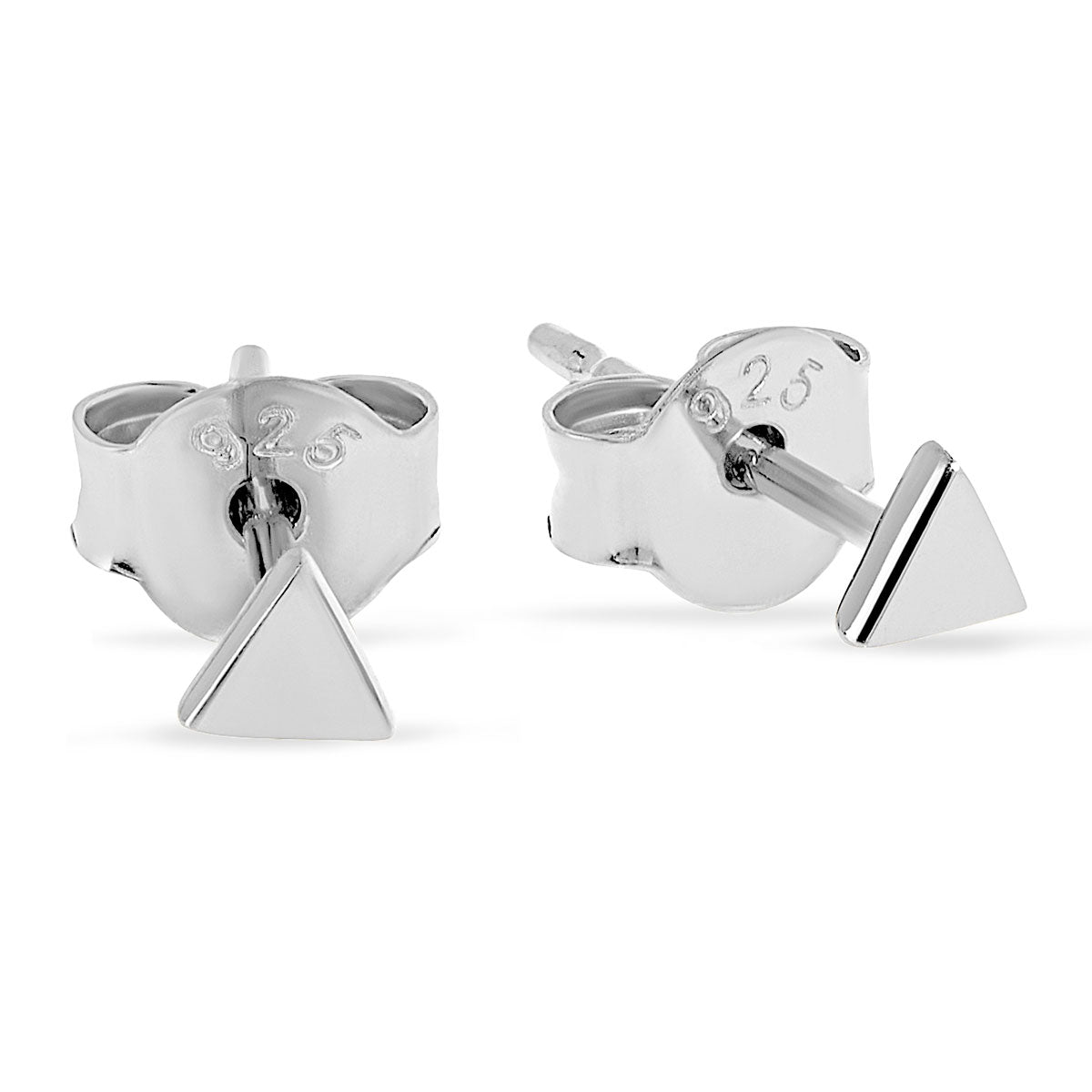 Super Fine Triangle Studs Earrings for Women - Hypoallergenic Stainless Steel Small Geometric Studs - Perfect for Everyday Wear, Parties & Gifting