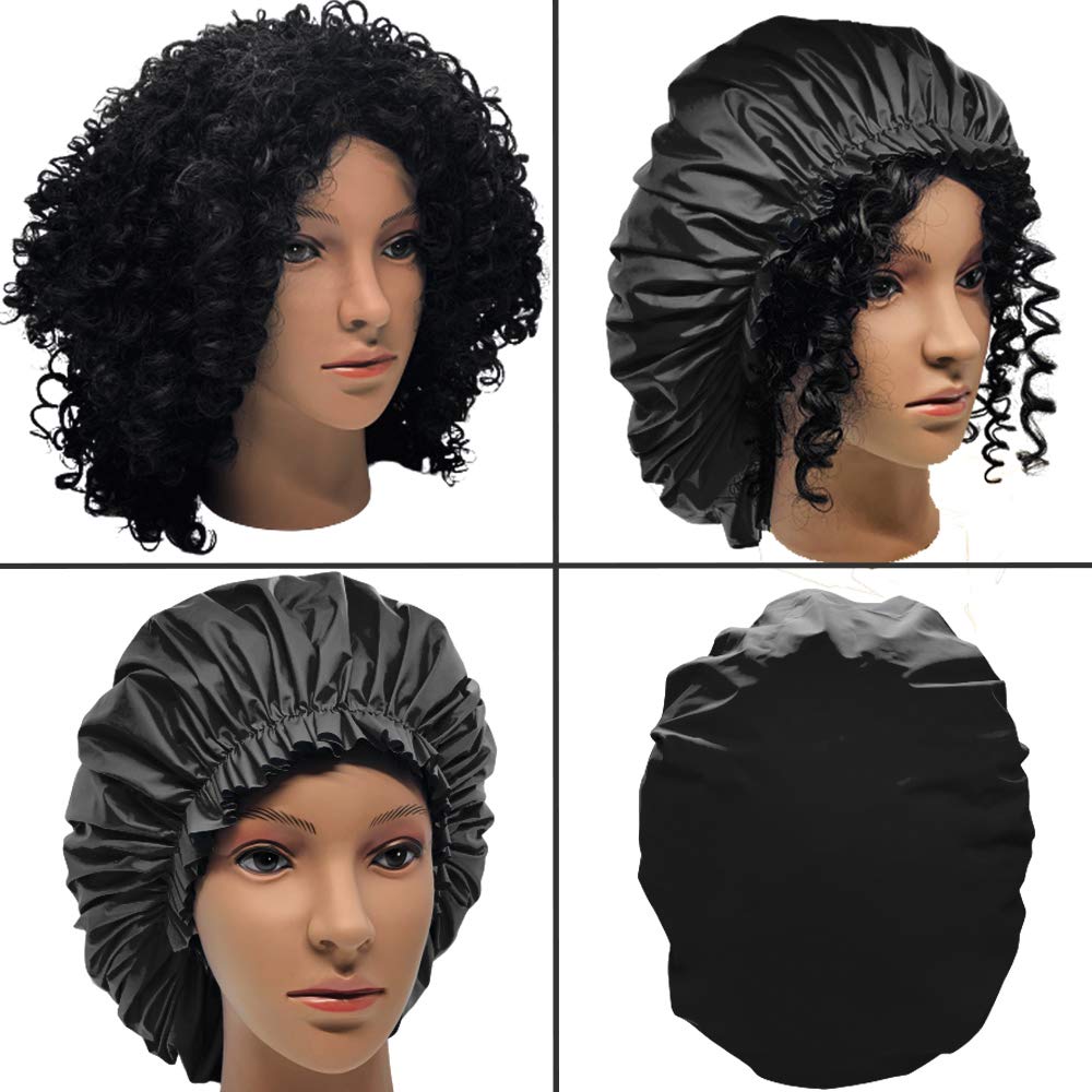 ELEBOX Premium Waterproof Super Jumbo Shower Cap for Women & Men - Extra Large Bath Hair Protector for Swimming, Spa, Salon & Home Use