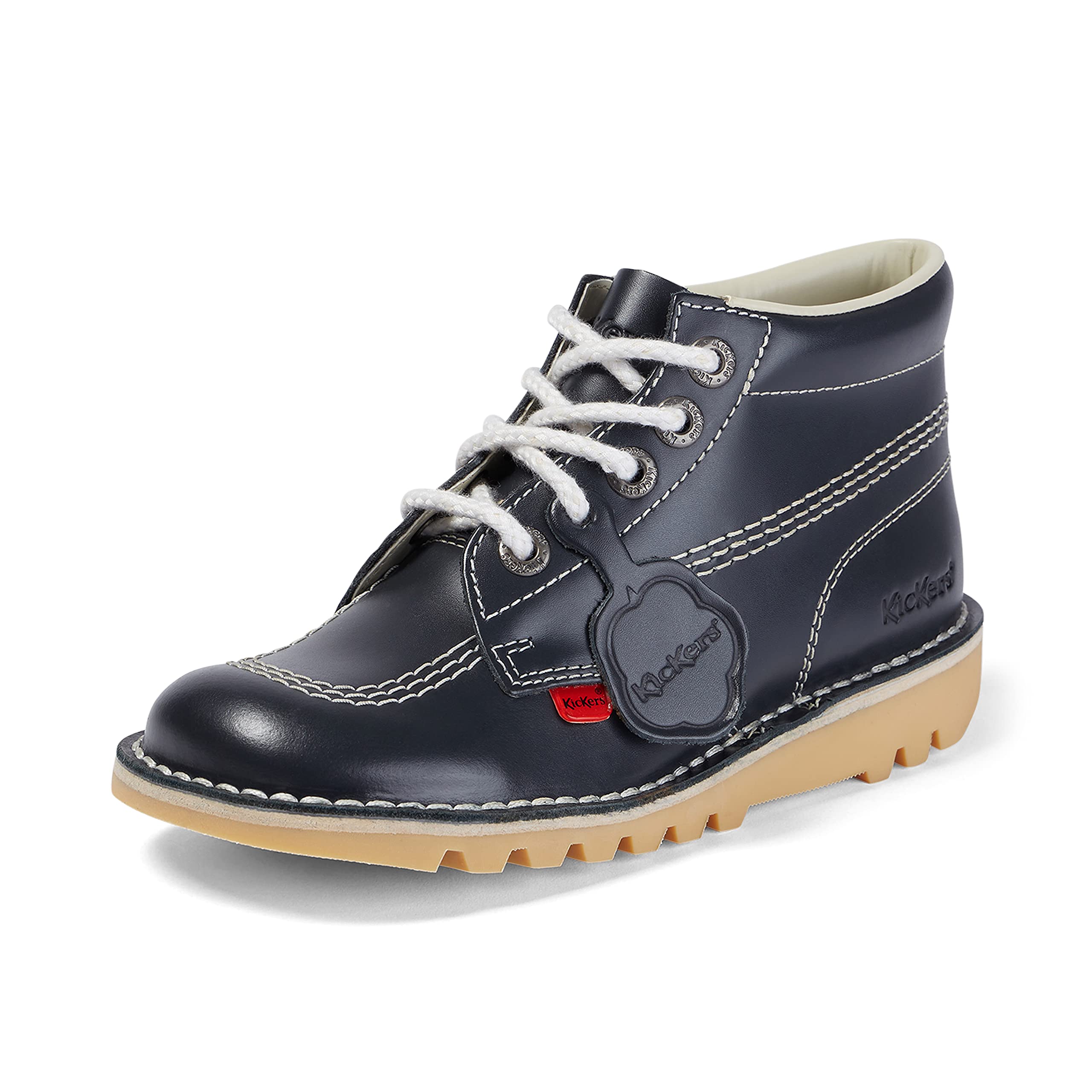 Women's Kickers Kick Hi Navy Leather Boots - Size 3 UK / 36 EU - Stylish Ankle Boots for Casual Wear, Work & Winter Fashion