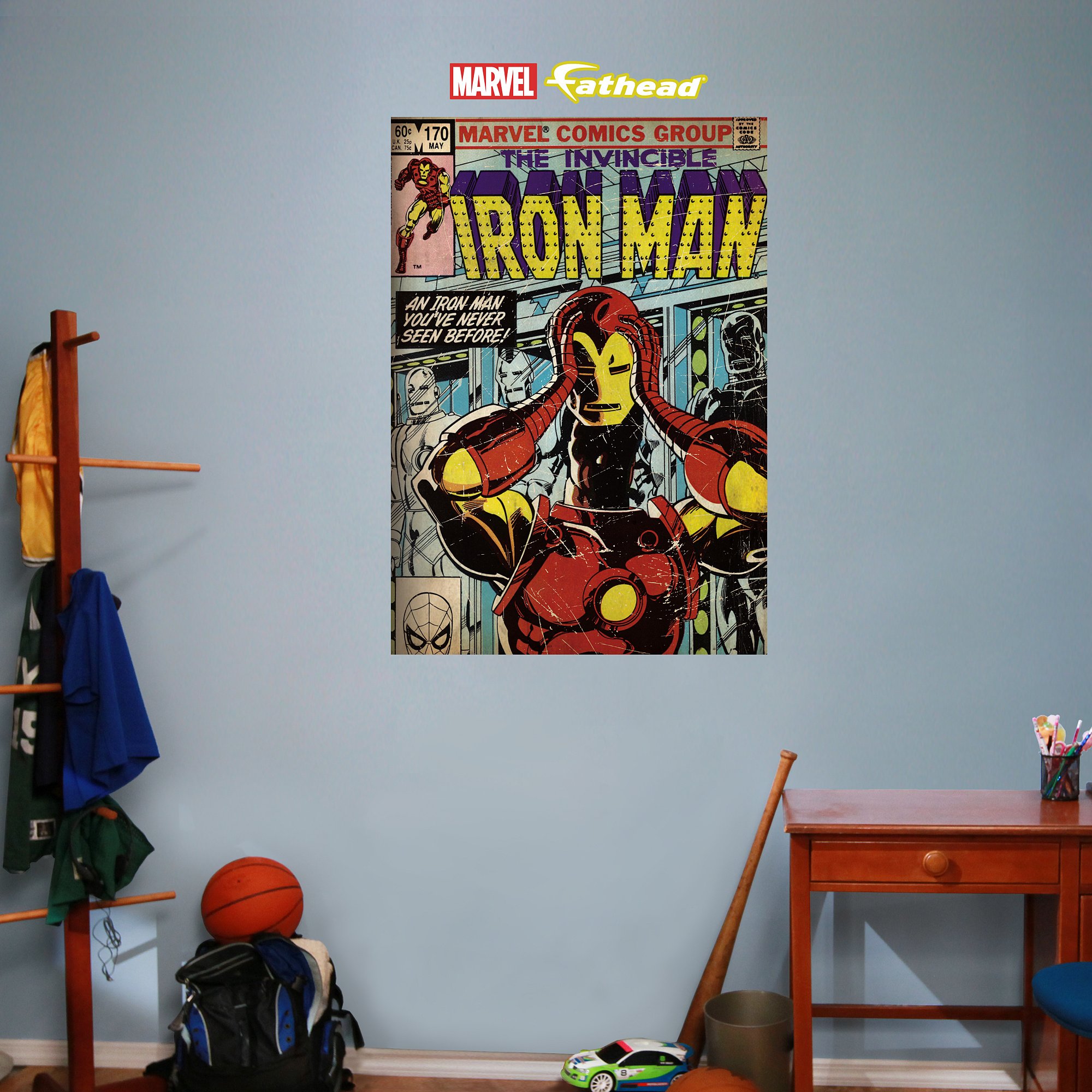 Fathead Marvel The Invincible Iron Man #170 Cover Vinyl Wall Decals - Superhero Room Decor for Kids & Adults | Perfect for Bedrooms, Game Rooms & Offices