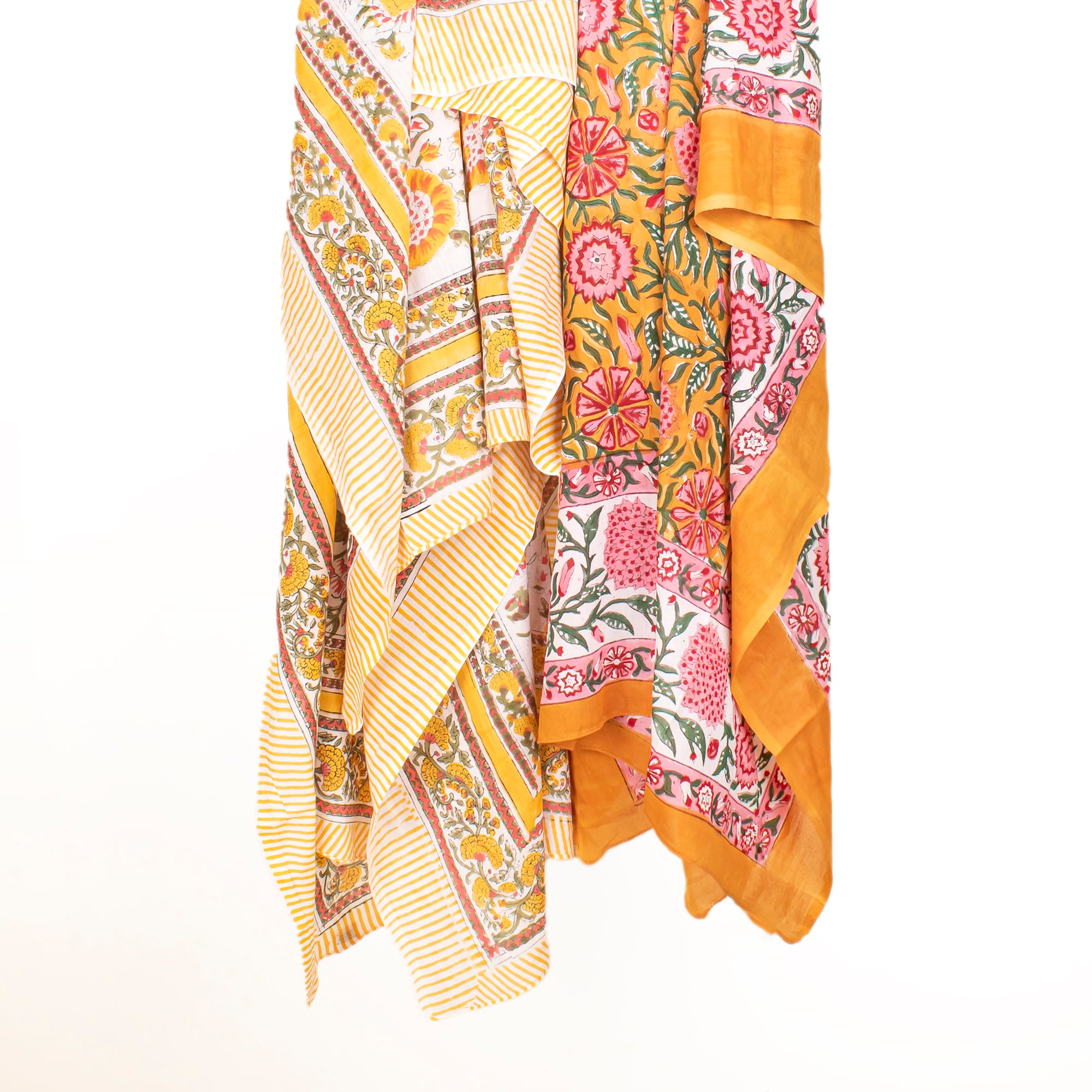 2-Pack Stylish Cotton Beach Sarong Wraps - Printed Scarf & Pareo for Women | Handcrafted Artisan Cover-Up | Perfect for Poolside, Vacation & Summer Outfits