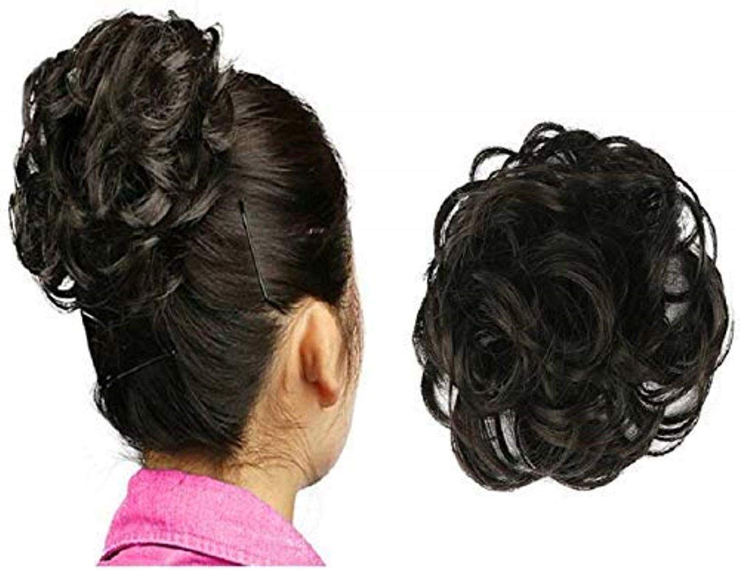 Chronex 60g Synthetic Hair Extensions - Natural Black Clip-In Hair Extensions for Women | Perfect for Daily Styling, Parties & Special Occasions