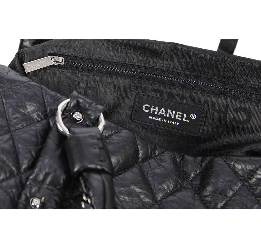 Chanel Grand Shopping Tote Bag - Black Calfskin Leather Handbag for Women | Luxury Designer Tote for Work, Travel & Everyday Use