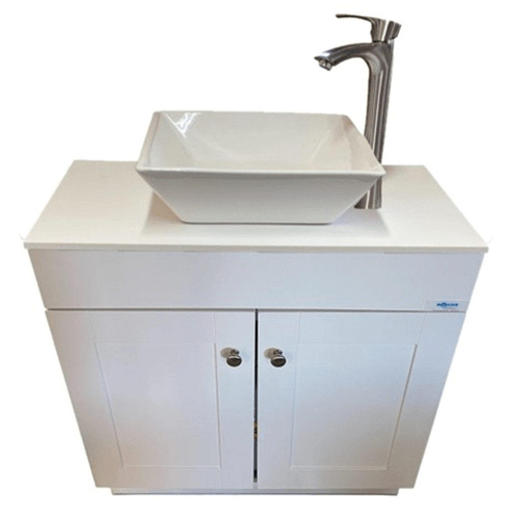 Monsam PSW 007M SQ Portable Sink - White, Gray or Maple Cabinet (38