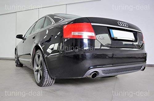 Audi A6 C6 Saloon Rear Diffuser S-Line Style Bumper Lip Spoiler - Enhance Your Car's Sporty Look for Street Racing & Show Car Events