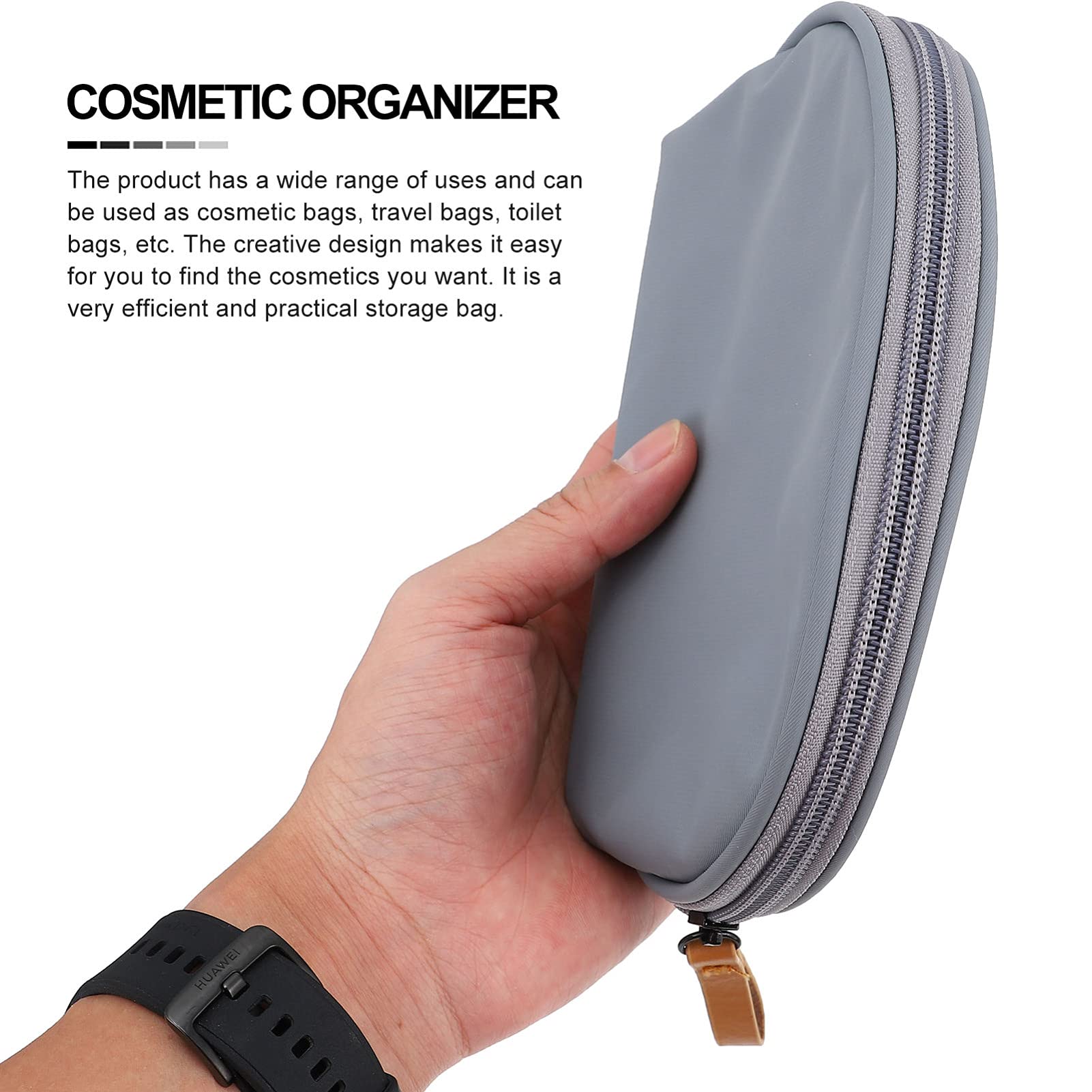 SOIMISS Travel Makeup Bag - Waterproof Toiletry Organizer for Purse, Mini Storage Pouch, Simple Wallet & Cosmetic Case - High Capacity Polyester Wash Bag (Great for Travel, Gym, Daily Use & On-the-Go Essentials)