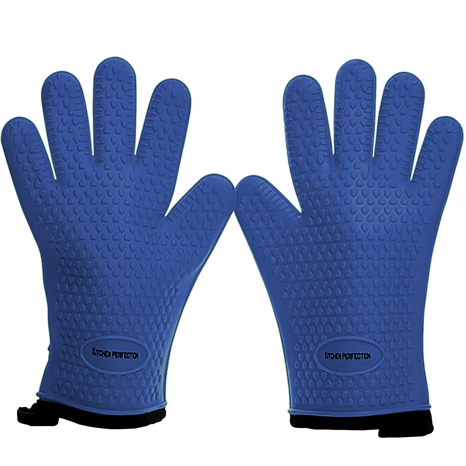 KITCHEN PERFECTION Heat Resistant Silicone BBQ Gloves for Smoker, Oven & Grill - Waterproof Oven Mitts for Handling Hot Food - Superior Value Set with 3 Bonus Accessories - Perfect for Grilling, Smoking, Frying & Outdoor Cooking