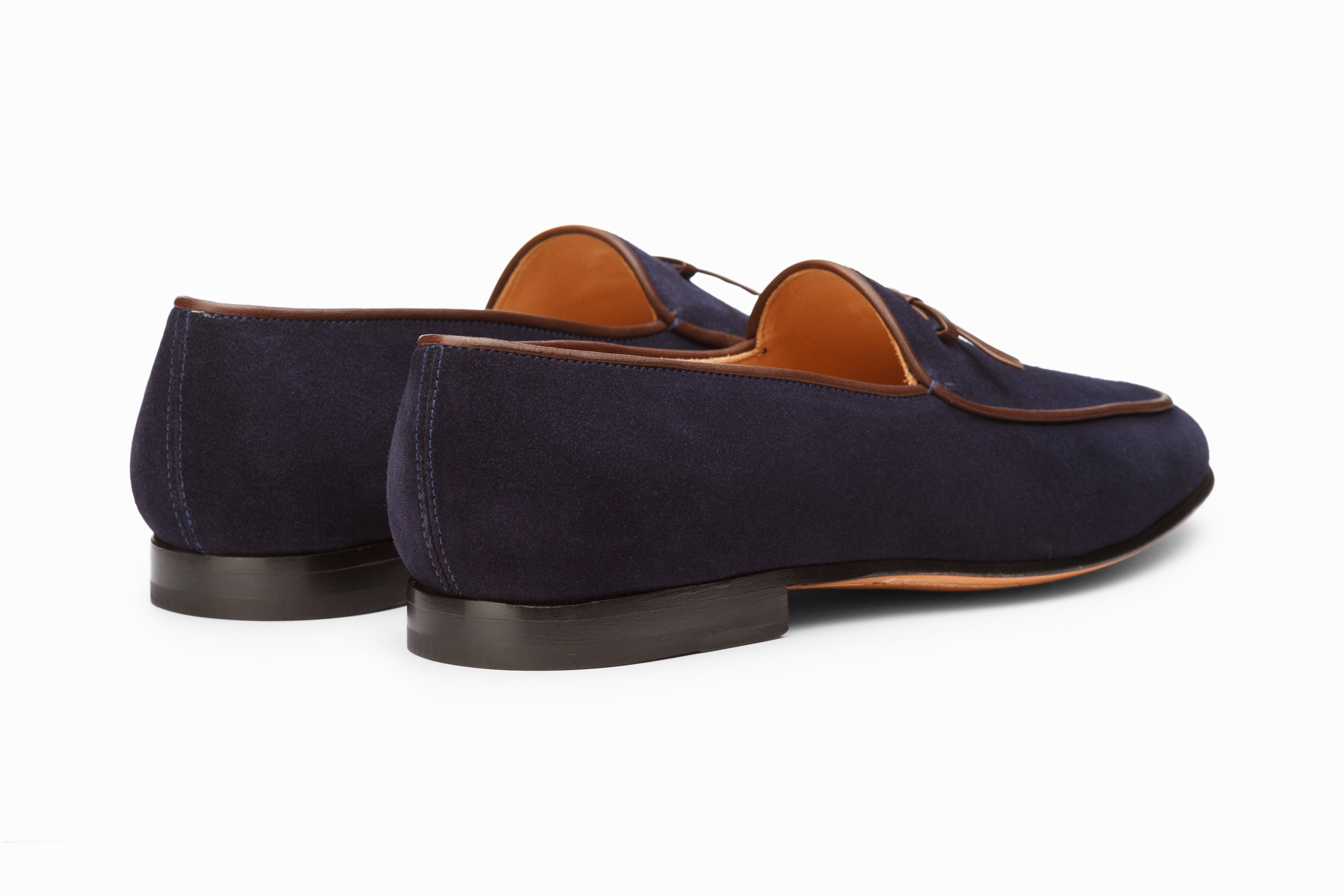 Premium Belgian Loafers for Men - Navy Blue Suede Leather Slip-On Shoes | Comfortable & Stylish Casual Dress Shoes for Office, Travel & Everyday Wear