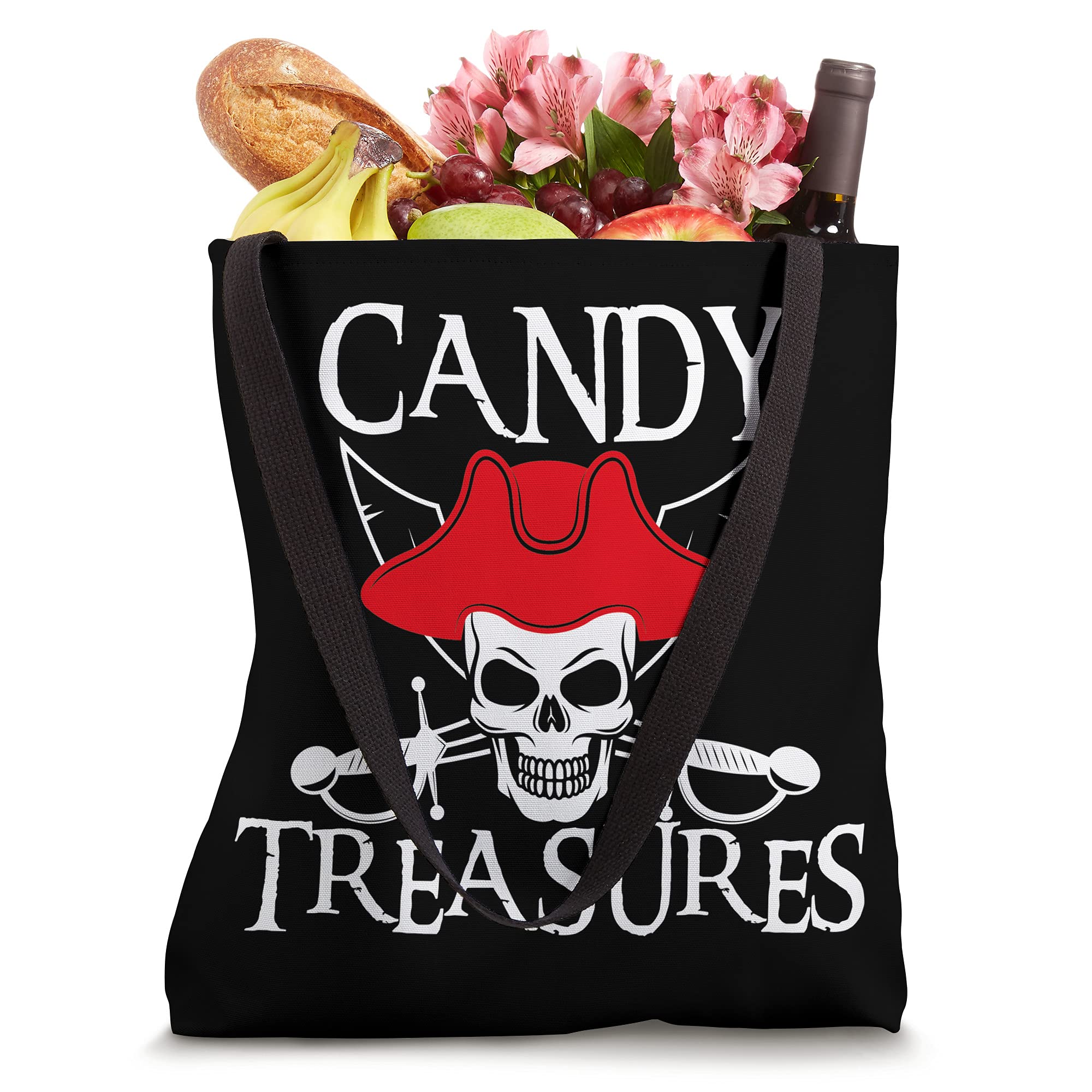 Halloween Pirate Costume Trick or Treat Tote Bag for Kids - Candy Collection Pouch - Perfect for Halloween Parties, Trick or Treating & Dress Up