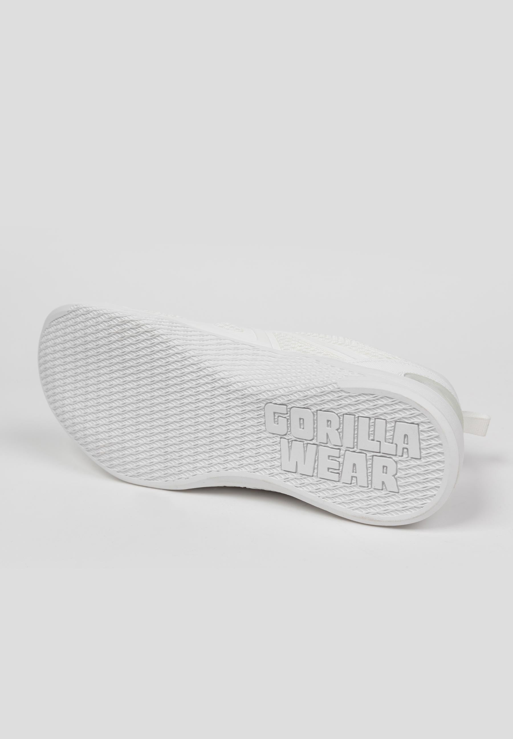 Gorilla Wear Gym Hybrids - White Unisex Workout Shoes for Men & Women | Perfect for Cross Training, Weightlifting & Gym Sessions