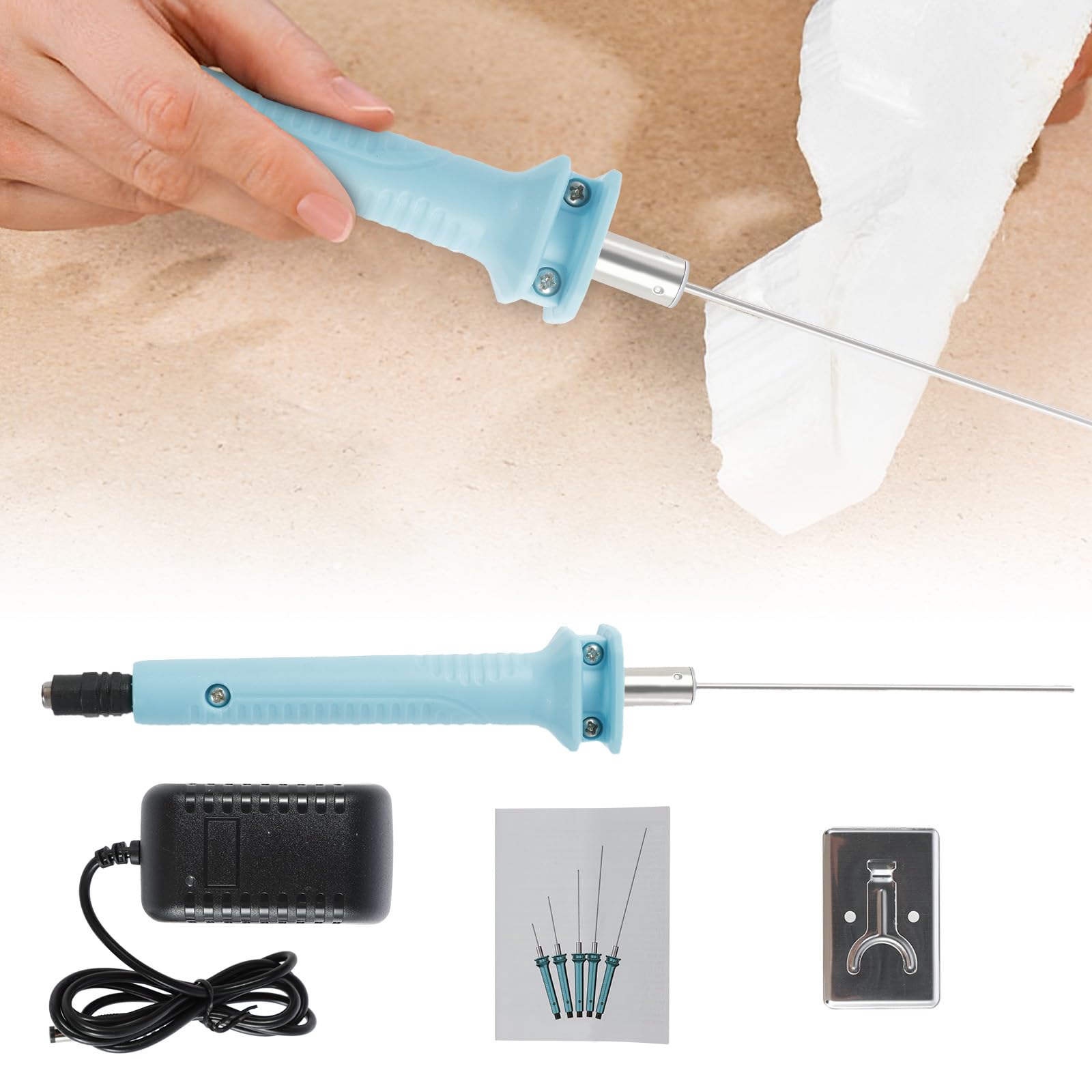 18W/24W Electric Foam Cutter Pen with Adapter - Professional Styrofoam Cutting Tool for Model Making, DIY Crafts, and Handicrafts - Perfect for Foam Board, EPS, XPS Cutting (10cm Blade)