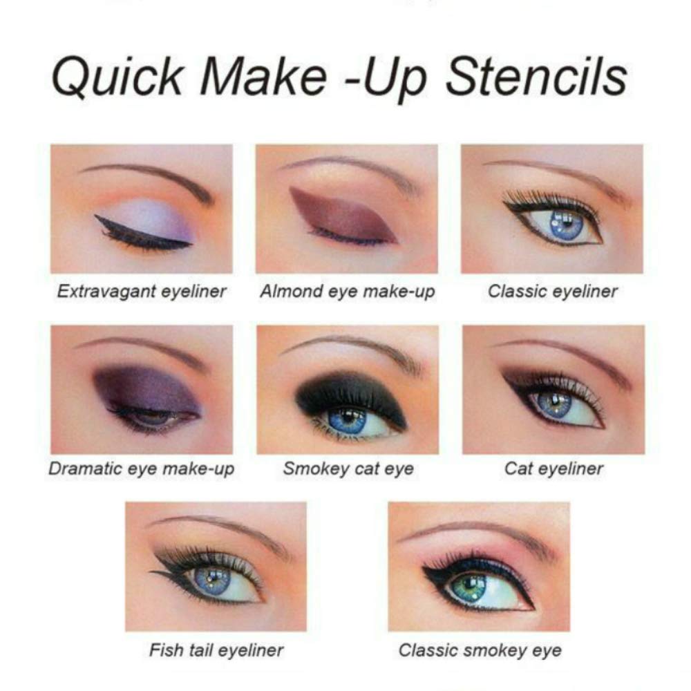 Quick Makeup Stencils for Eyeliner, Eyebrows & Eyeshadow - Reusable Beauty Tool with Multiple Shapes | Perfect for Professional Makeup & DIY Beauty at Home