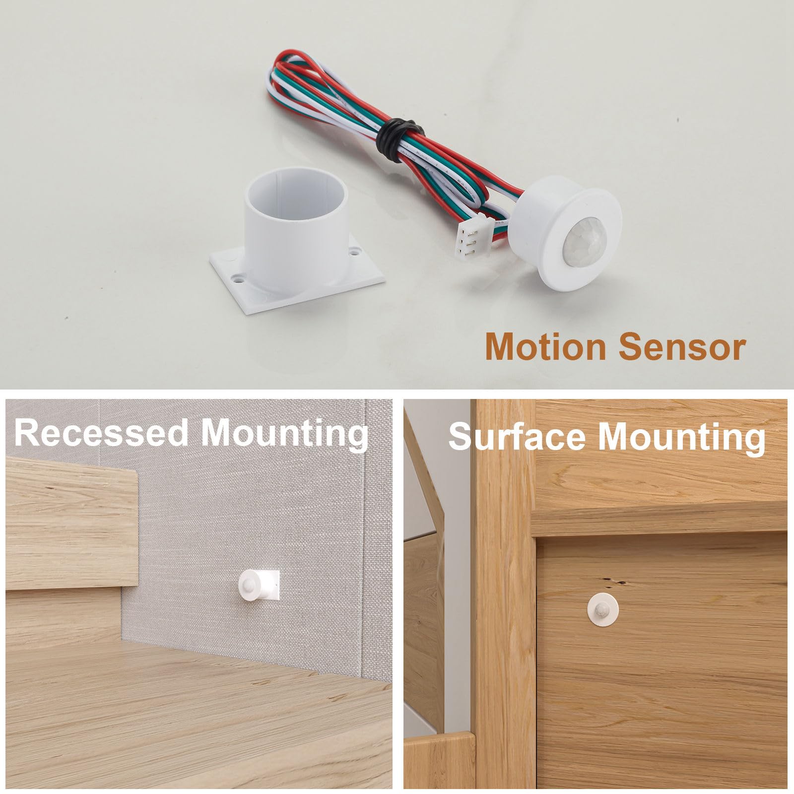 Motion Sensor LED Stair Lights - 12 Step Indoor Staircase Lighting Kit (40 Inch Warm White 3000K) for Home, Hallway, Bedroom & Stairway Safety Lighting