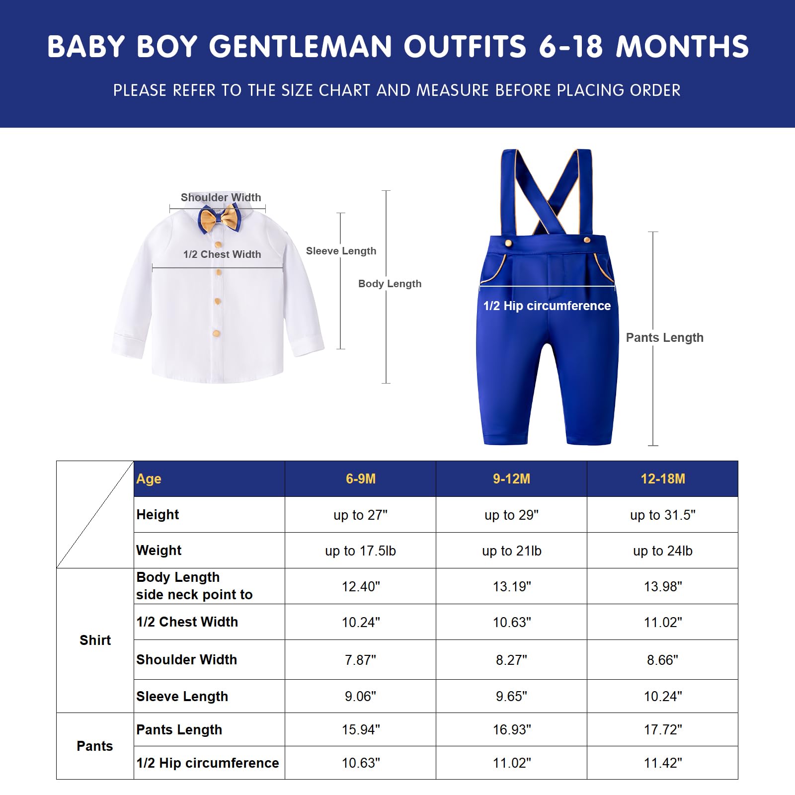 Booulfi Baby Boys Clothes - Newborn Christmas Outfit & Gentleman Formal Suit for Baby Boys | Birthday, Fall & Holiday Outfits | Perfect for Parties, Photos & Special Occasions