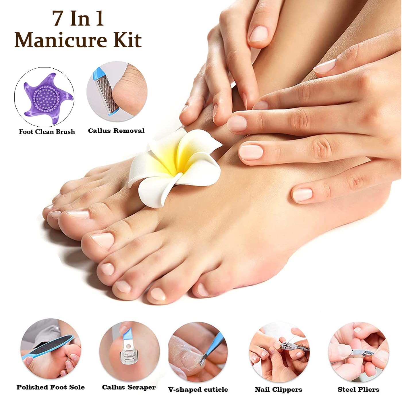 KYNA 8-in-1 Nail Manicure Kit with Professional Tools - Complete Nail Care Set for Women & Girls (Multicolor) - Perfect for Home Salon, Travel & DIY Nail Art
