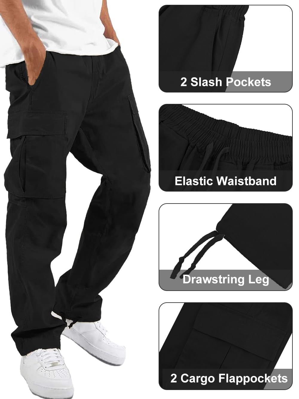Men's Cargo Jogger Pants - Outdoor Hiking & Casual Wear
