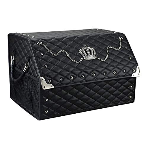 Premium Car Cargo Organizer - Foldable Trunk Storage Box, Waterproof Car Duffel Bag, Multi-Function Vehicle Organizer (Black, 65x29x32cm) - Perfect for Road Trips, Camping & Daily Commute