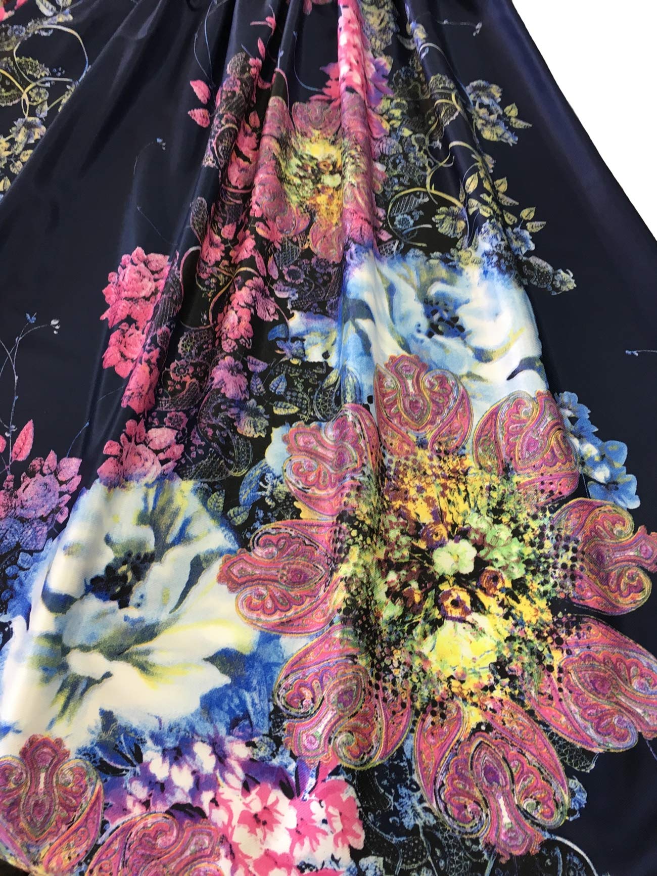 Plus Size Navy Blue Floral Maxi Dress for Women - Boho Summer Party & Evening Prom Gown - Perfect for Beach Vacations, Weddings & Special Occasions