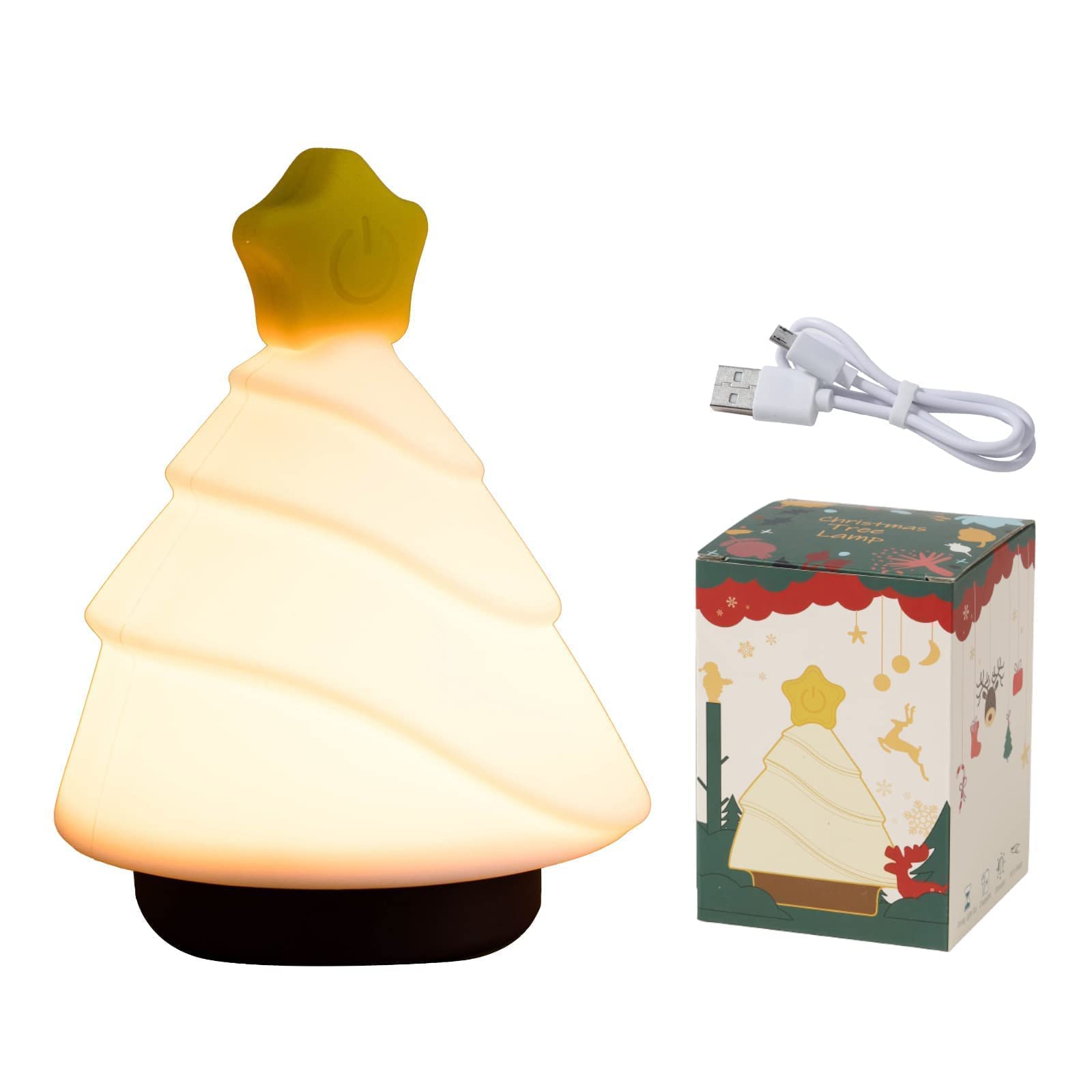 Soft Silicone Tree Night Light for Kids - USB Portable Nursery Lamp with Timer, Squishy Baby Nightlight for Boys & Girls (Perfect for Bedrooms, Birthday Gifts & Soothing Nighttime Comfort)