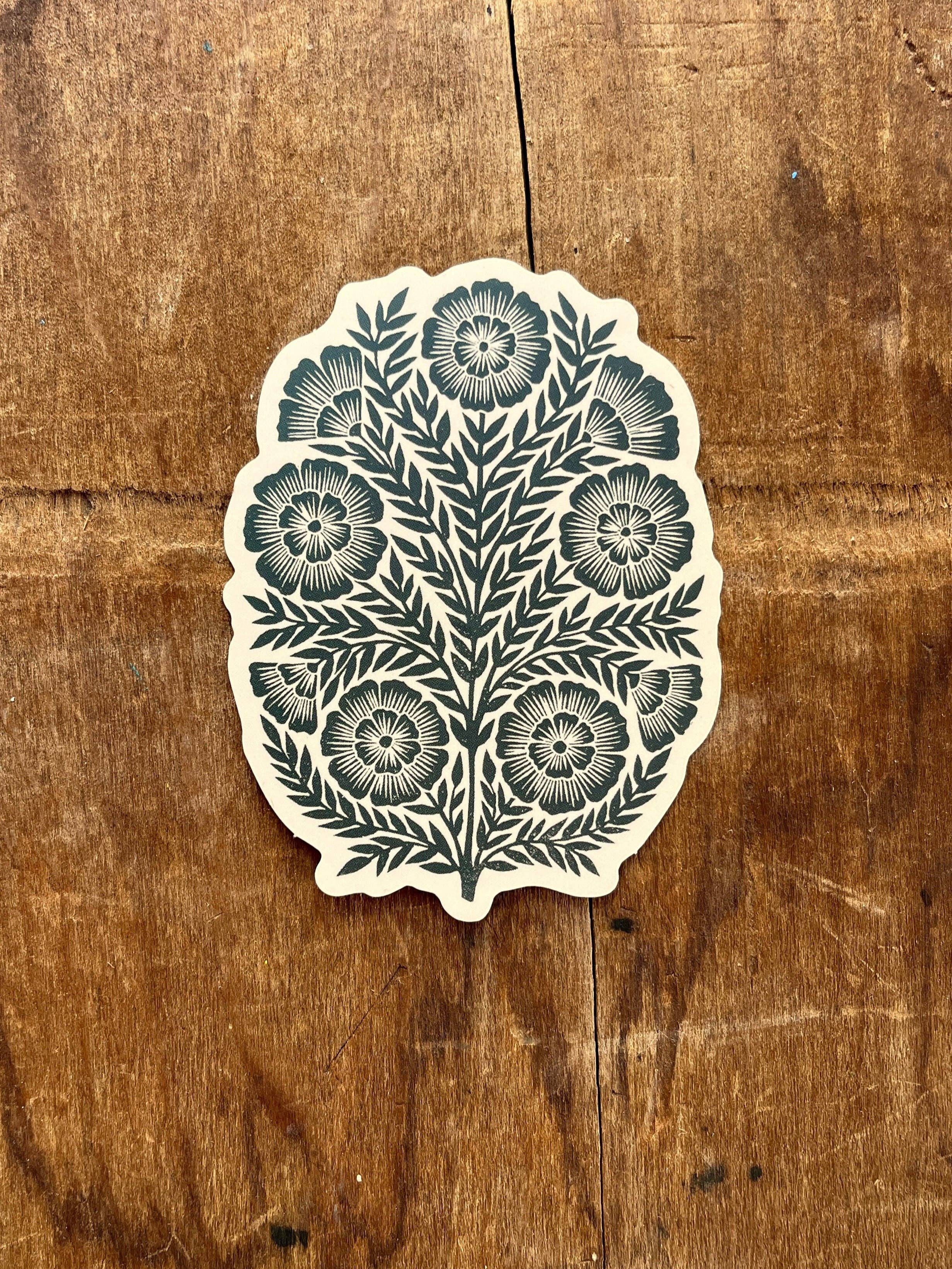 Signature Florals Sticker - Premium Waterproof Vinyl Decals for Scrapbooking, Journals & DIY Crafts - Beautiful Floral Design for Home Decor, Laptops & Gift Wrapping