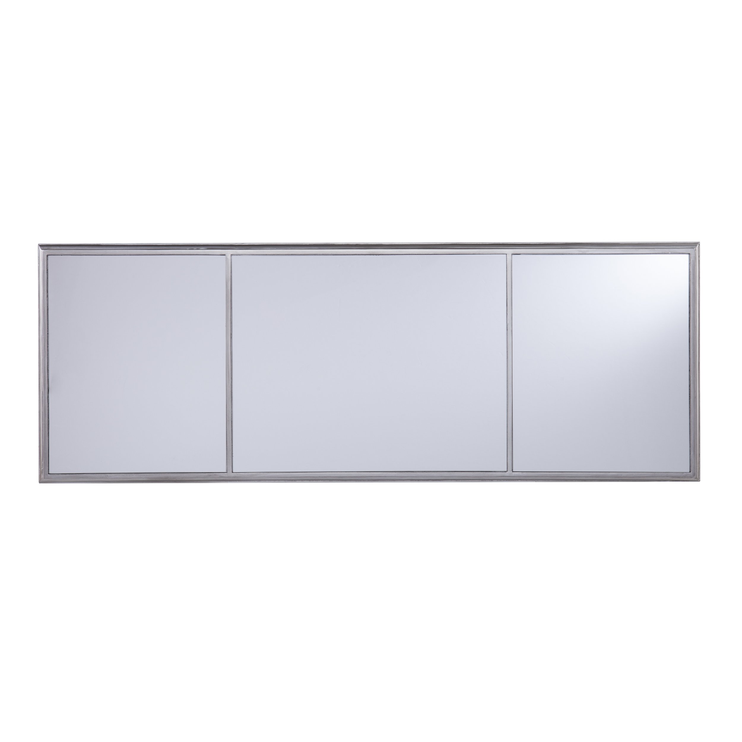 SEI Furniture Wedlyn Mirrored Desk - Silver Finish Modern Writing Desk with Mirror for Home Office, Bedroom, or Dressing Room